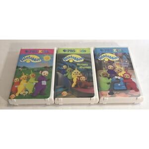 Teletubbies VHS Dance Nursery Rhymes Funny Day PBS Lot of 3